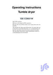 ISE CD601W Operating Instructions Manual