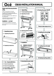 Oce CS9350 Installation Manual