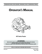 MTD RZT Series Operator's Manual