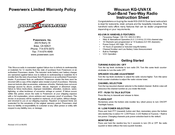 Wouxun KG-UVA1X Instruction Sheet
