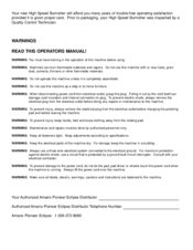 Pioneer Eclipse PE-200BU Operator's Manual