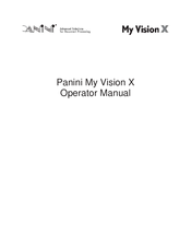Panini My Vision X Operator's Manual