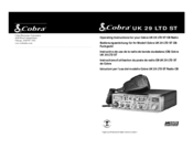 Cobra UK 29 LTD ST Operating Instructions Manual
