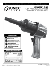 Sunex Tools SX231P-2 Operating And Parts Manual