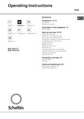 Scholtes Multipro SF Operating Instructions Manual