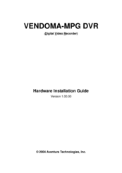 Aventura Vendoma MPG 12004 Installation Manual