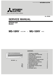 Mitsubishi Electric MS-18NV-E4WH Service Manual