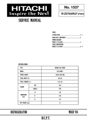 Hitachi R-Z570ARU7 Service Manual