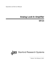 SRS Labs SR124 Operation Manual