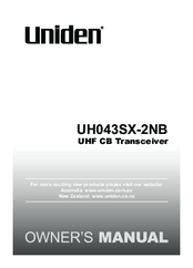 Uniden UH043SX-2NB Owner's Manual