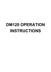 Olin DM120 Operation Instructions Manual