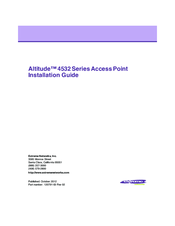 Extreme Networks Altitude 4532 Series Installation Manual