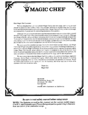 Magic Chef BT16NA-3 User Manual
