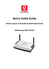 Compex NetPassage 28G Hotspot Quick Install Manual