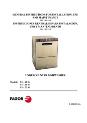Fagor Réservoir à Sel pour Lave-Vaisselle Fagor FI-48B FI-64B FI-48 Mastro FI-48W 