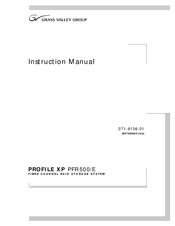 GRASS VALLEY Profile XP PFR500/E Instruction Manual