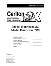 Carlton Hurricane RS Owner's Manual