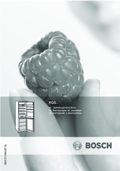 Bosch KGS SERIES Operating Instructions Manual