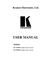 Kramer PT-2SPDIF User Manual