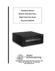 Audio international DVD-024-01/03-x Installation Manual