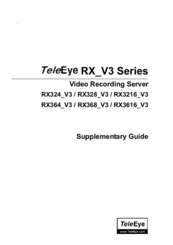 TeleEye RX368_V3 Supplementary Manual