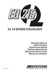 JB Systems EQ215 Operation Manual