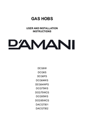 Damani DCG6S User And Installation Instructions Manual