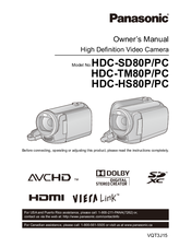 Panasonic HDC-TM80P Owner's Manual