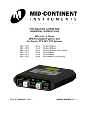Mid-Continent Instrument MD41-1510 Installation Manual And Operating Instructions