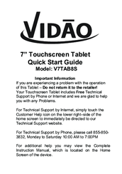 Vidao V7TAB8KB Quick Start Manual