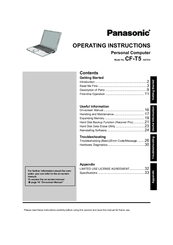 Panasonic CF-T5MWHSZBE Operating Instructions Manual