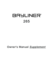 Bayliner 265 Owner's Manual