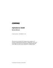 Compaq AlphaServer GS60E Service Manual