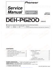 Pioneer DEH-P6200 Service Manual