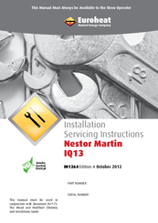NESTOR MARTIN IQ13 Multifuel Installation & Servicing Instructions Manual