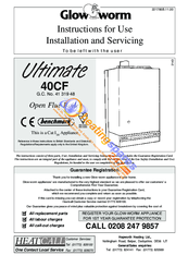 Glow-worm Ultimate 40CF Instructions For Use Installation And Servicing