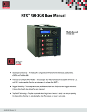 CRU Dataport RTX430-3QR User Manual