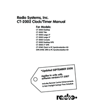 Radio Systems GPS-SYNC GPS to PC Synchronization Kit Manual