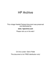 HP 460A Operating Manual
