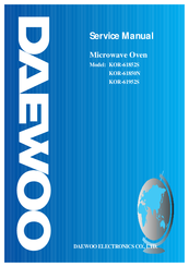 DAEWOO ELECTRONICS KOR-61852S Service Manual