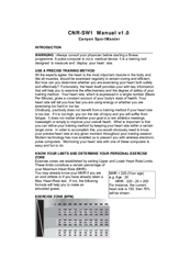 Canyon SportMaster CNR-SW1 Manual