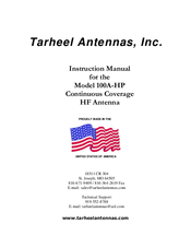 Tarheel Antennas 100A-HP Instruction Manual