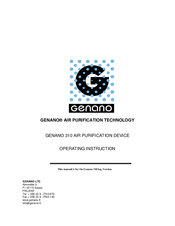 Genano 310 Operating	 Instruction