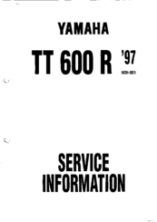 Yamaha TT 600 R 1997 Service Information