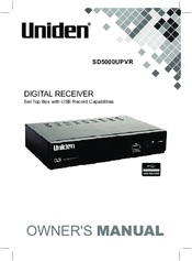 Uniden SD5000UPVR Owner's Manual