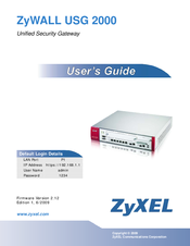 ZyXEL Communications ZyWALL USG 2000 User Manual