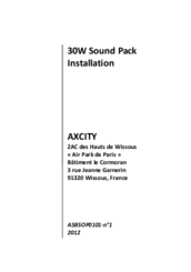 AXCITY 30W Sound Pack Installation Manual