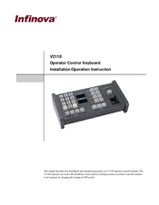 Infinova V2110 Installation & Operation Instructions