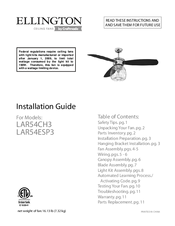 Ellington LAR54CH3 Installation Manual