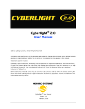High End Systems Cyberlight 2.0 User Manual